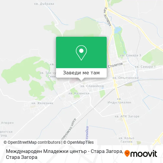 Международен Младежки център - Стара Загора карта