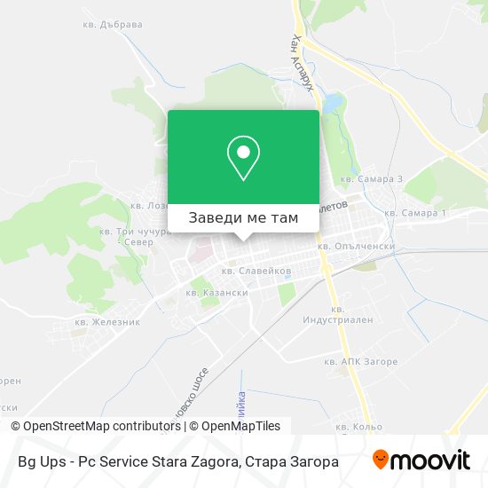Bg Ups - Pc Service Stara Zagora карта