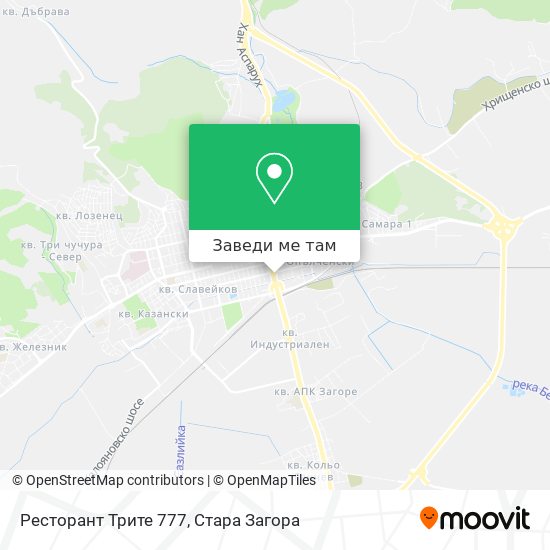 Ресторант Трите 777 карта