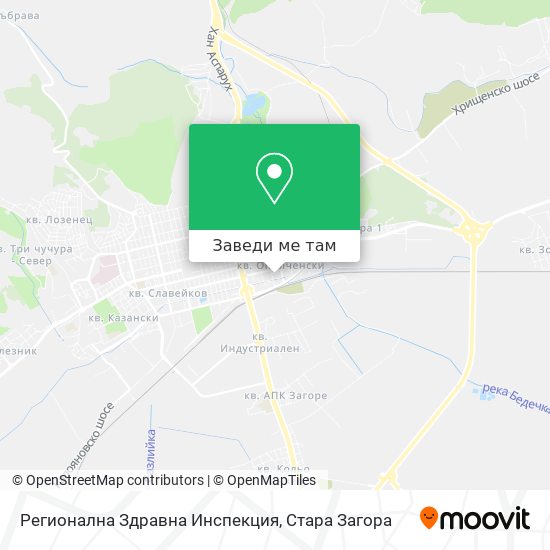Регионална Здравна Инспекция карта