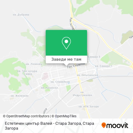 Естетичен център Валей - Стара Загора карта