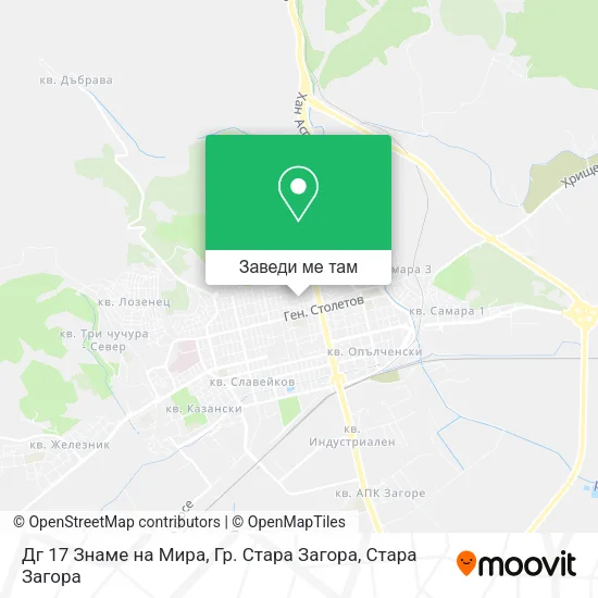 Дг 17 Знаме на Мира, Гр. Стара Загора карта