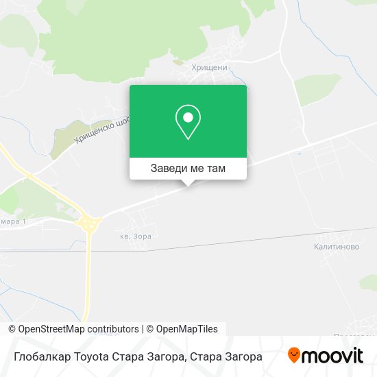 Глобалкар Toyota Стара Загора карта