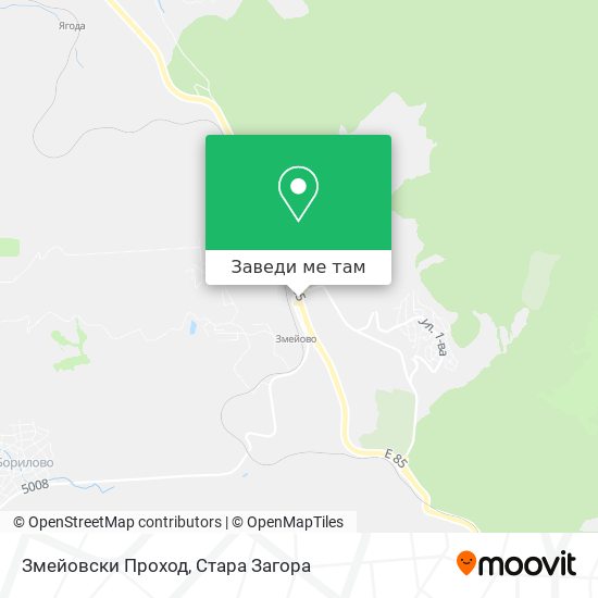 Змейовски Проход карта
