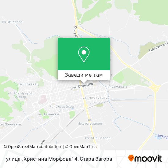 улица „Христина Морфова“ 4 карта