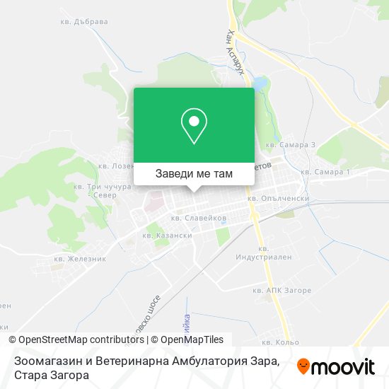 Зоомагазин и Ветеринарна Амбулатория Зара карта