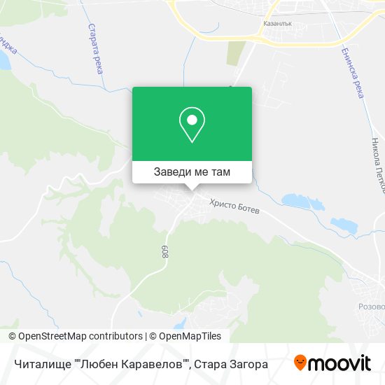Читалище ""Любен Каравелов"" карта