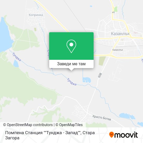 Помпена Станция ""Тунджа - Запад"" карта