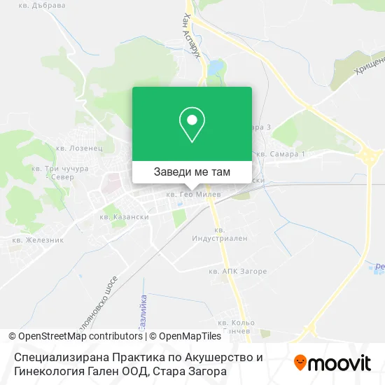 Специализирана Практика по Акушерство и Гинекология Гален ООД карта