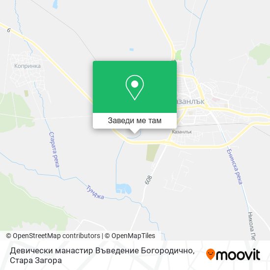 Девически манастир Въведение Богородично карта
