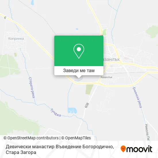 Девически манастир Въведение Богородично карта