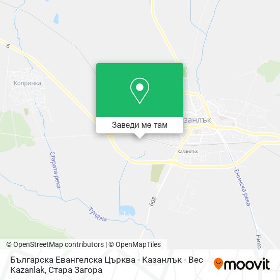 Българска Евангелска Църква - Казанлък - Bec Kazanlak карта