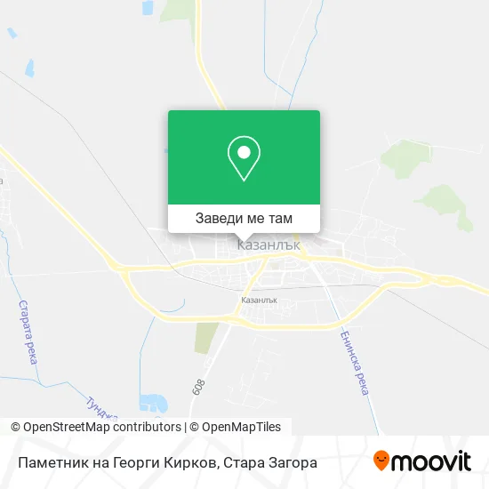 Паметник на Георги Кирков карта