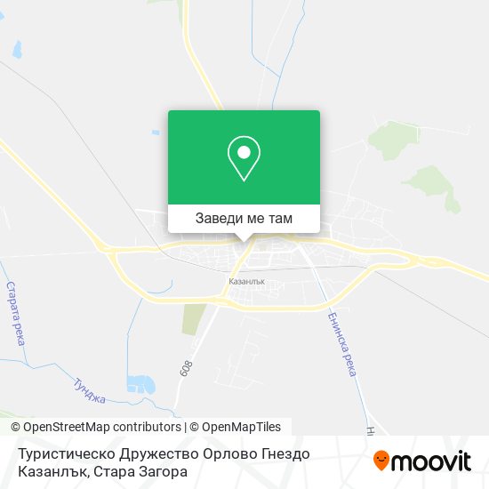 Туристическо Дружество Орлово Гнездо Казанлък карта