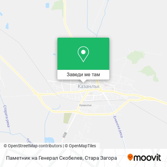 Паметник на Генерал Скобелев карта