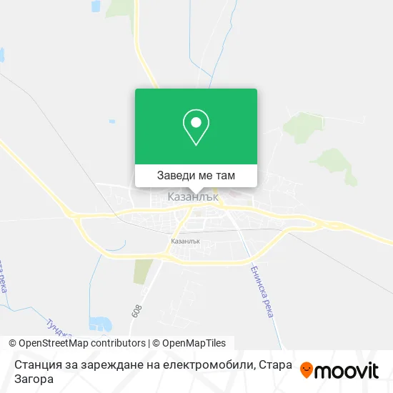 Станция за зареждане на електромобили карта