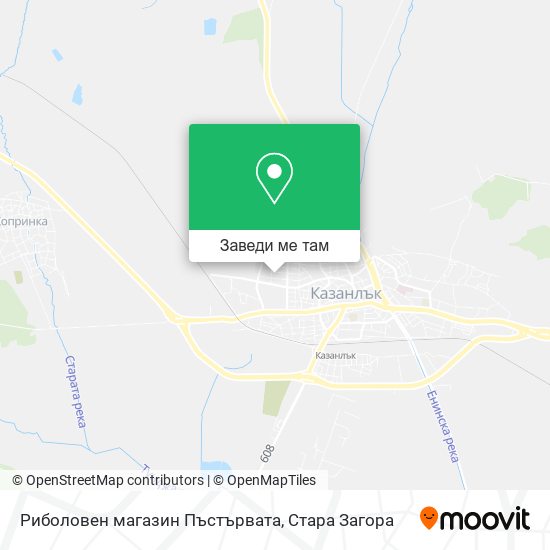 Риболовен магазин Пъстървата карта