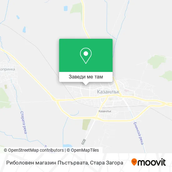 Риболовен магазин Пъстървата карта