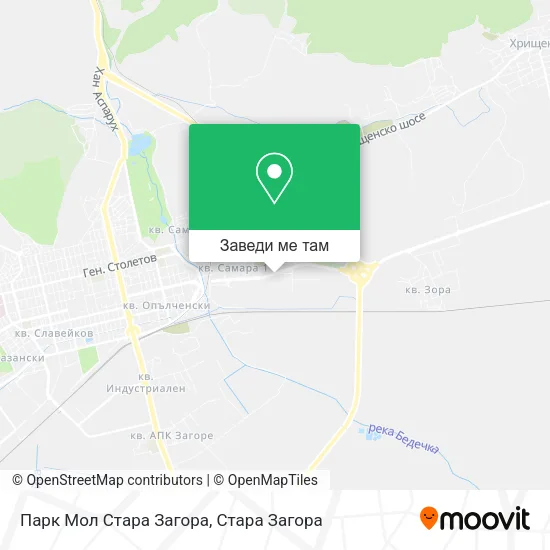 Парк Мол Стара Загора карта