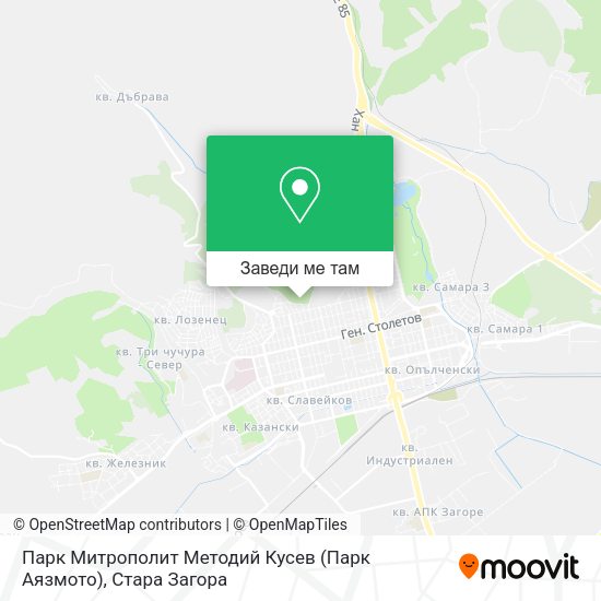 Парк Митрополит Методий Кусев (Парк Аязмото) карта