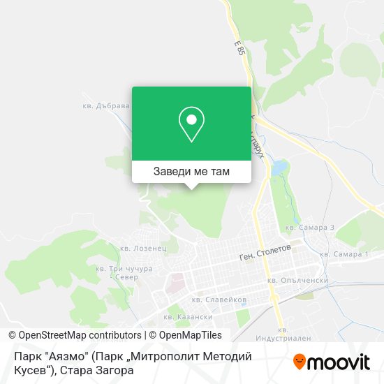 Парк "Аязмо" (Парк „Митрополит Методий Кусев“) карта
