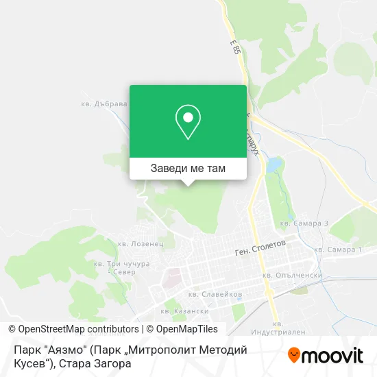 Парк "Аязмо" (Парк „Митрополит Методий Кусев“) карта