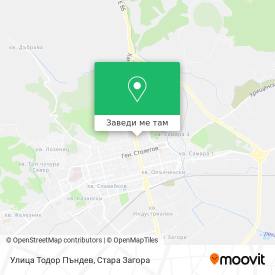Улица Тодор Пъндев карта