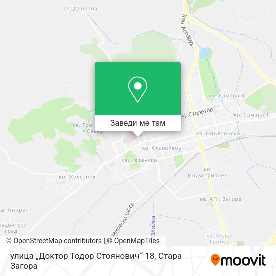улица „Доктор Тодор Стоянович“ 18 карта