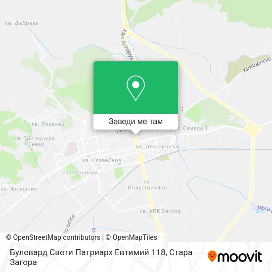 Булевард Свети Патриарх Евтимий 118 карта