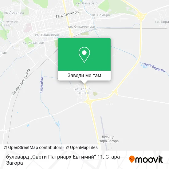 булевард „Свети Патриарх Евтимий“ 11 карта