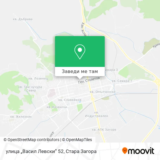 улица „Васил Левски“ 52 карта