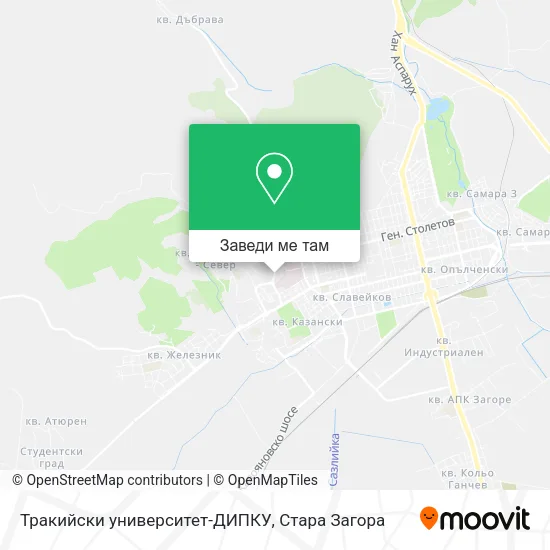 Тракийски университет-ДИПКУ карта