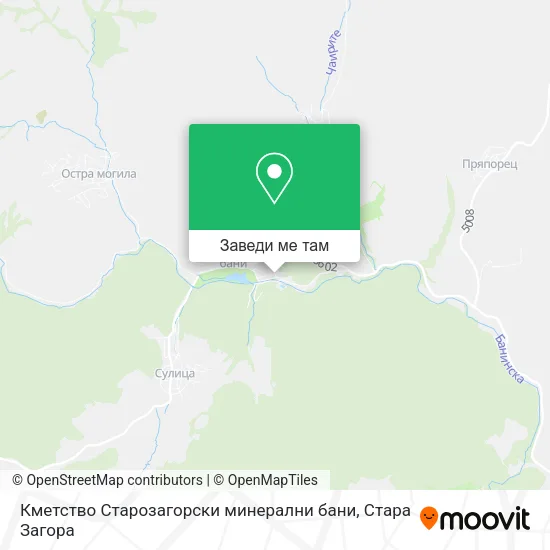 Кметство Старозагорски минерални бани карта
