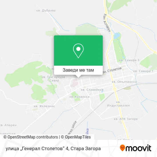 улица „Генерал Столетов“ 4 карта