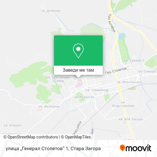 улица „Генерал Столетов“ 1 карта