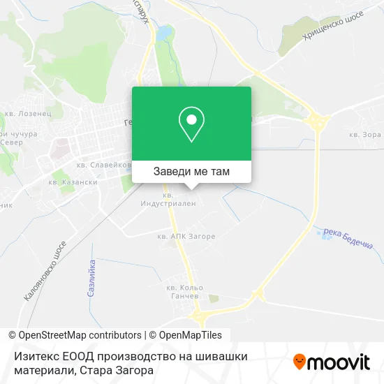 Изитекс ЕООД производство на шивашки материали карта