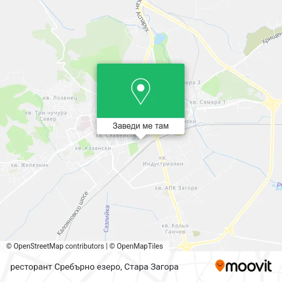 ресторант Сребърно езеро карта
