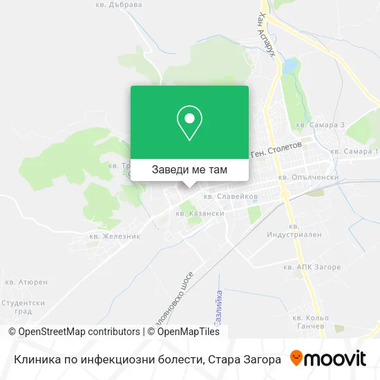 Клиника по инфекциозни болести карта