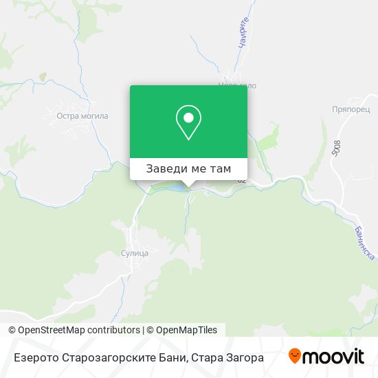 Езерото Старозагорските Бани карта