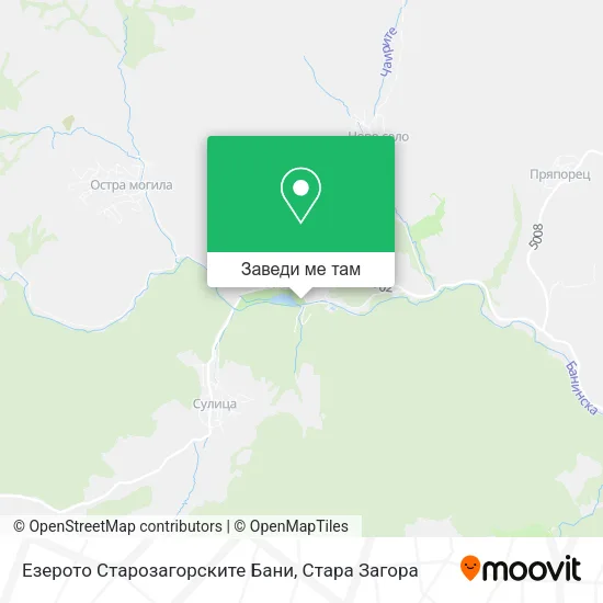 Езерото Старозагорските Бани карта