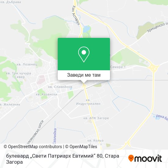 булевард „Свети Патриарх Евтимий“ 80 карта