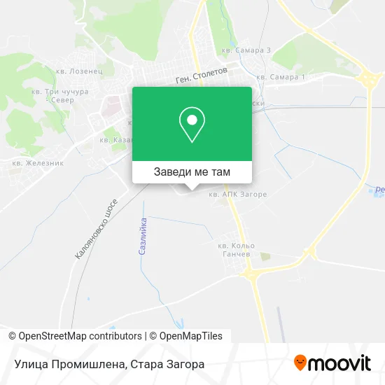 Улица Промишлена карта