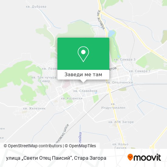 улица „Свети Отец Паисий“ карта