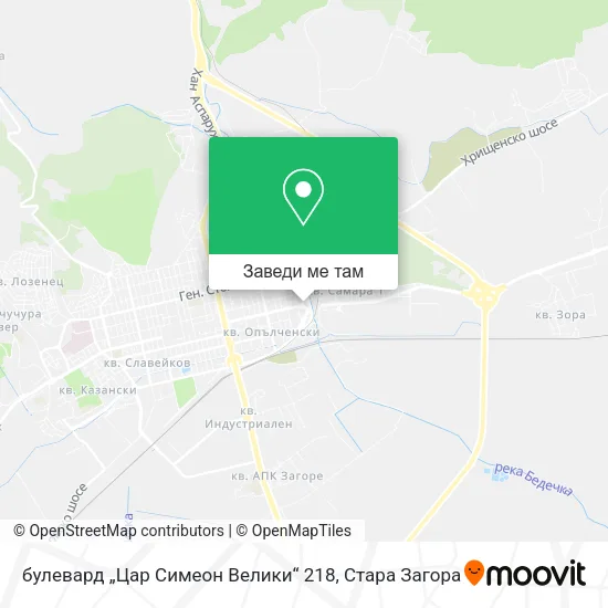 булевард „Цар Симеон Велики“ 218 карта