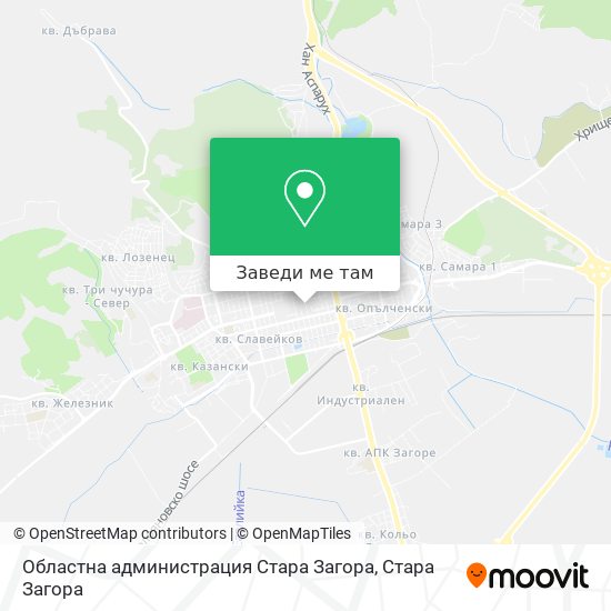 Областна администрация Стара Загора карта