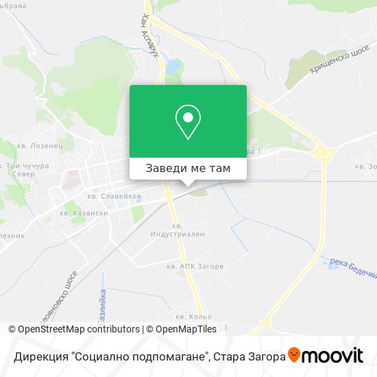 Дирекция "Социално подпомагане" карта