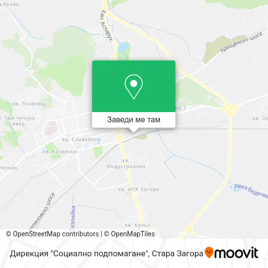 Дирекция "Социално подпомагане" карта