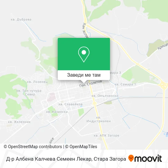 Д-р Албена Калчева Семеен Лекар карта