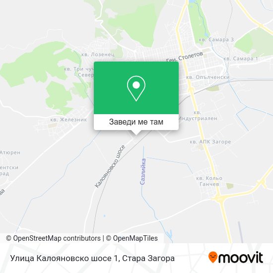 Улица Калояновско шосе 1 карта