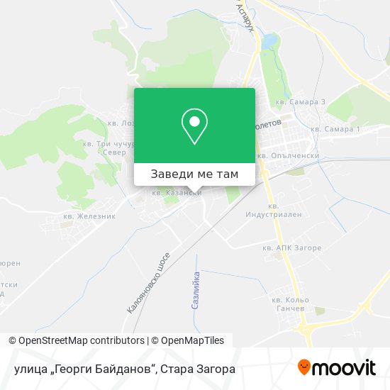 улица „Георги Байданов“ карта